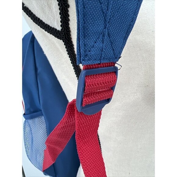Wonder Nation Blue/Red Backpack Padded Adjustable Straps Net Pockets On Side NWT - Picture 3 of 7